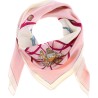 Printed square. Silk feeling. Size 90x90cm