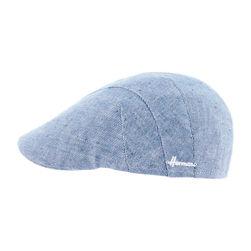 Casquette formée en lin unie