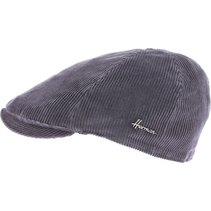 Casquette plate 6 panneaux en velours