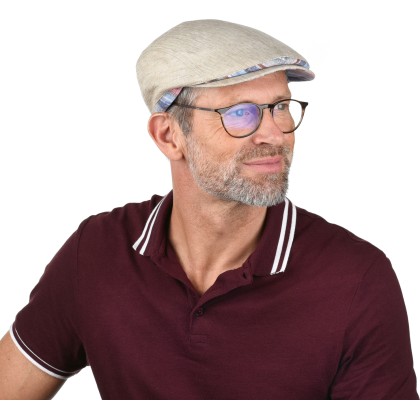 Casquette plate unie avec bande arrière et doublure en