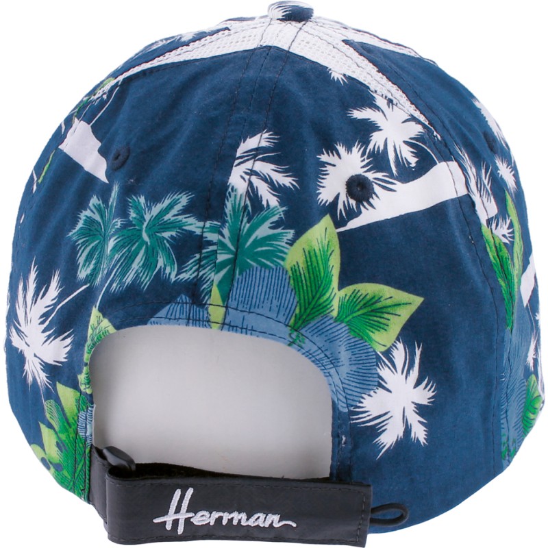 Casquette baseball à motif tropical avec badge rectangulaire