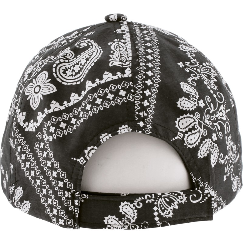 Casquette baseball à motif bandana avec fermeture velcro