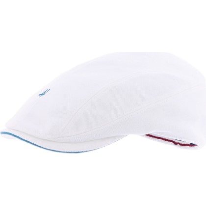 Casquette plate en coton piqué unie avec visière sandwich