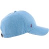 Casquette baseball en jeans doublure visère rayée