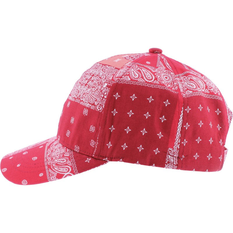 Casquette baseball à motif bandana avec fermeture velcro