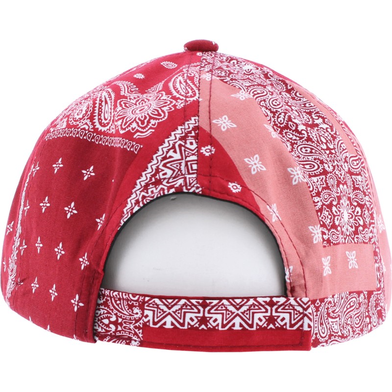 Casquette baseball à motif bandana avec fermeture velcro