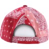 Casquette baseball à motif bandana avec fermeture velcro