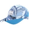 Casquette baseball à motif tropical et mesh uni. Fermeture arrière vel
