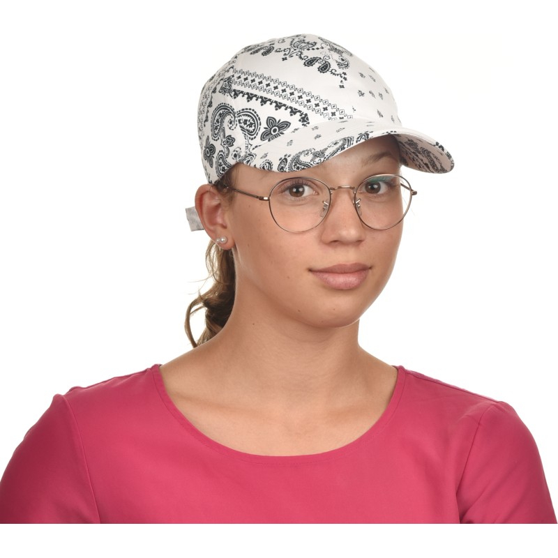Casquette baseball à motif bandana avec fermeture velcro