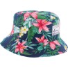 Bob à motif tropical fleuri avec badge rectangulaire