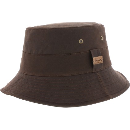 Chapeau petit bord coton huilé avec petits œillets métalliques