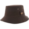 Chapeau petit bord coton huilé avec petits œillets métalliques