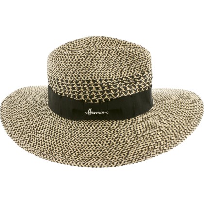 Chapeau grand bord en paille polypropylène cousue, déformable, UPF30