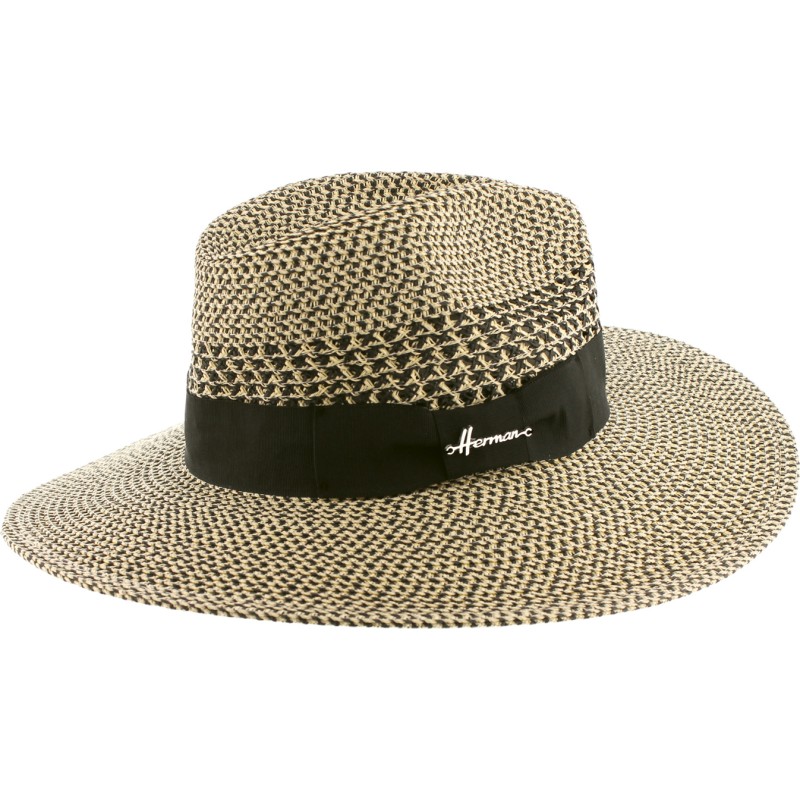 Chapeau grand bord en paille polypropylène cousue, déformable, UPF30