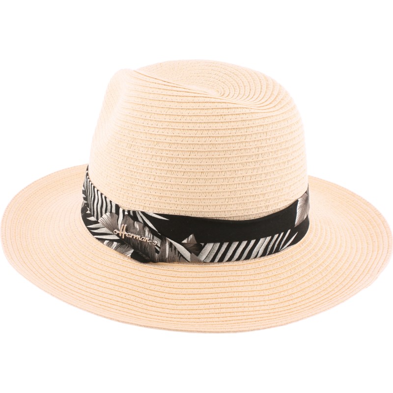 chapeau ete herman avec ceinture tropicale