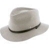 Chapeau feutre 90gr petit bord uni avec fine ceinture et jugulaire imi