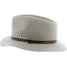 Chapeau feutre 90gr petit bord uni avec fine ceinture et jugulaire imi