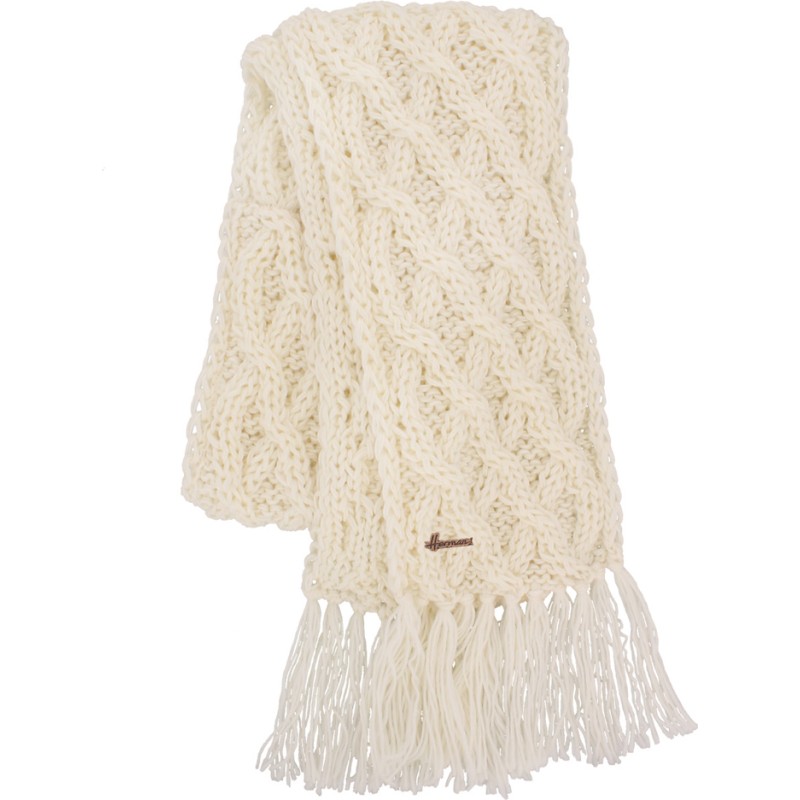 echarpe a franges en maille