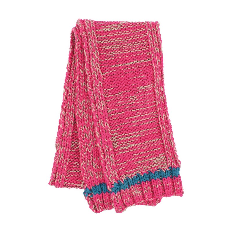 echarpe enfant hiver en maille rose