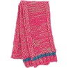 echarpe enfant hiver en maille rose
