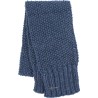 echarpe hiver en maille bleu denim