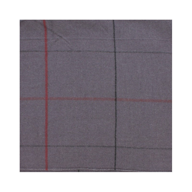 echarpe motif tartan gris