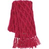 echarpe hiver a franges en grosse maille torsadee