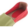 Espadrille bicolore en coton avec semelle en corde et un contrefort en
