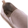 Espadrilles en coton avec semelle épaisse et talon en cuir, bandes éla