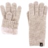 Gants femme en maille unie avec lurex doublé en teddy plush