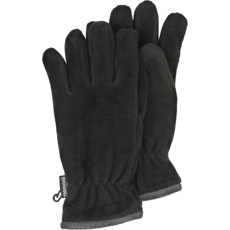 gant femme en polaire noir