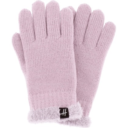 Gants enfant en maille unie avec lurex, poignet et doub