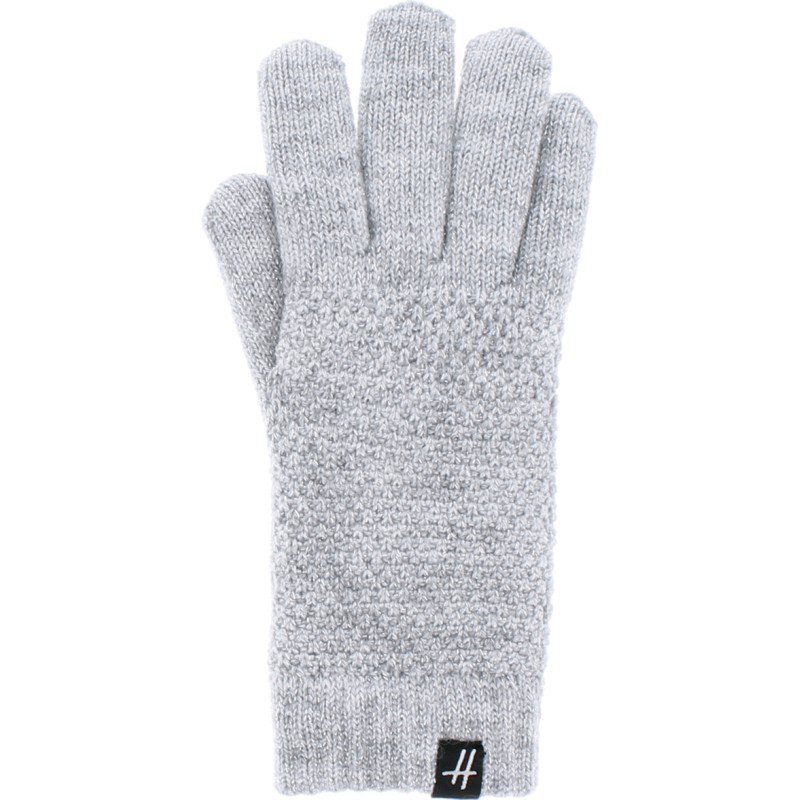 gant femme en maille coloris gris clair