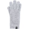 gant femme en maille coloris gris clair