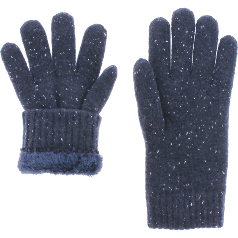 gant mixte en maille avec doublure en plush teddy doux