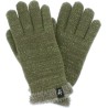 Gants femme en maille unie avec lurex poignet et doublu