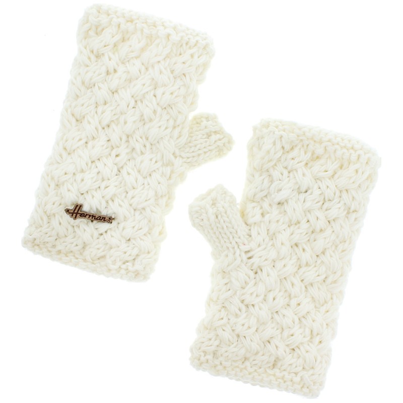 Mitaine en maille unie doublée plush