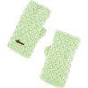 mitaines en maille torsadee coloris vert menthe