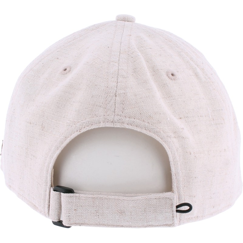 Casquette baseball unie avec motif tropical sous la visière. Fermeture