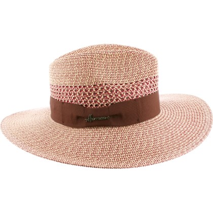 Chapeau grand bord en paille polypropylène cousue, déformable, UPF30