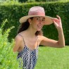 Chapeau grand bord en paille polypropylène cousue, déformable, UPF30