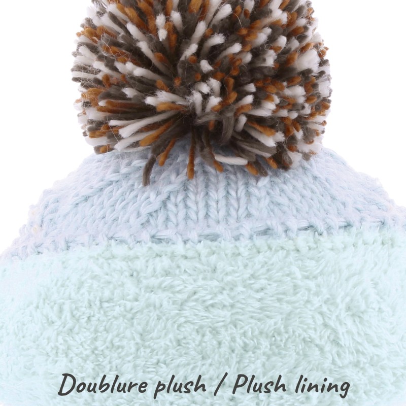 bonnet enfant avec doublure plush douce