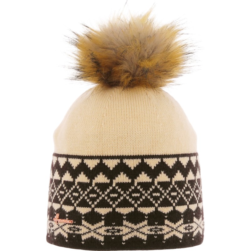 bonnet pompon fausse fourrure