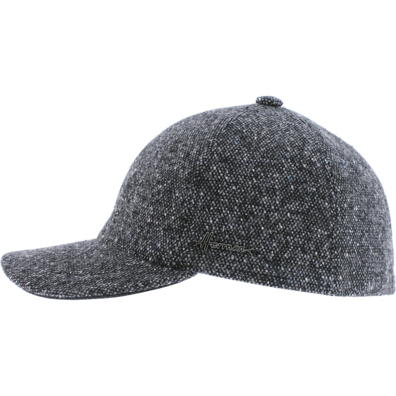 Heathered wool baseball cap