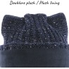 Bonnet uni avec fil lurex en forme de tête de chat doublé plush