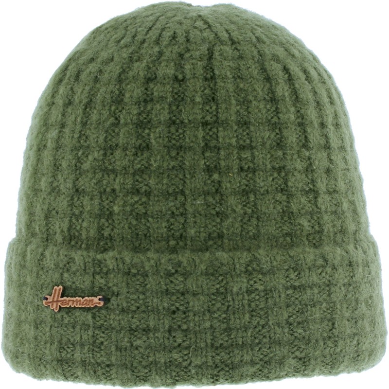Bonnet homme en acrylique uni à revers