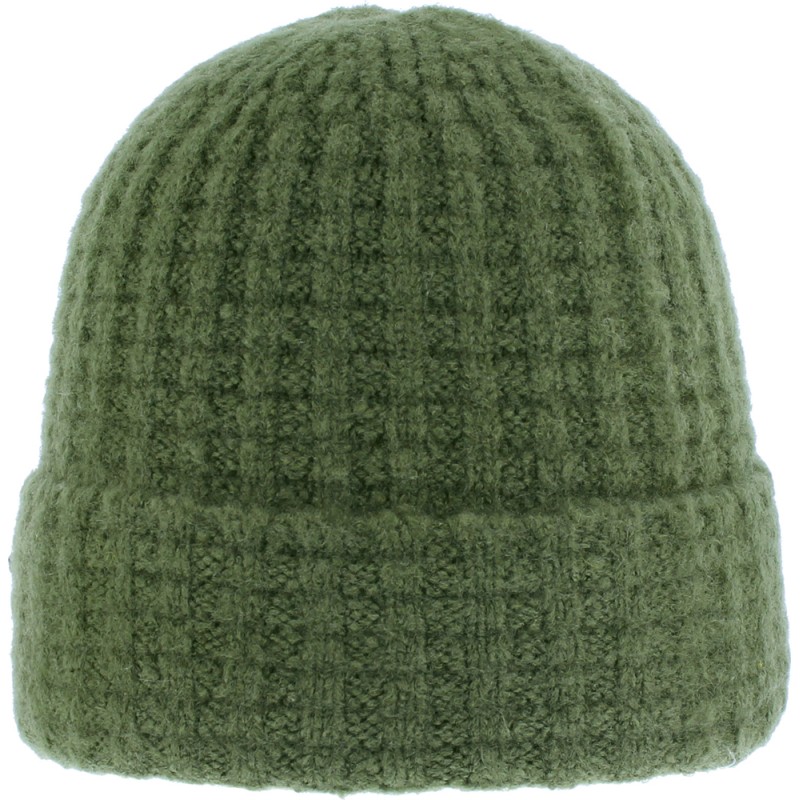 Bonnet homme en acrylique uni à revers