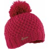 Bonnet tricot uni avec pompon doublé plush