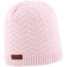 Bonnet adulte rond avec une maille fine en chevron.