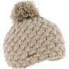 Bonnet enfant tricot croisé uni + pompon